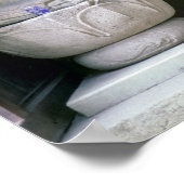 よだれかけと帽子の地蔵の僧像の列 – Japan ポスター (角)