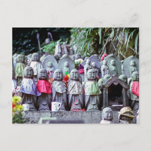 よだれかけ付小地蔵菩薩列像 – Japan ポストカード (正面)