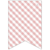 よだれかけ&リブBBQピンク素朴ギンガムベビーシャワー バンティングフラッグ (第1の旗)