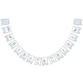 よだれかけ&リブBBQブルー素朴ギンガムベビーシャワー バンティングフラッグ (全)