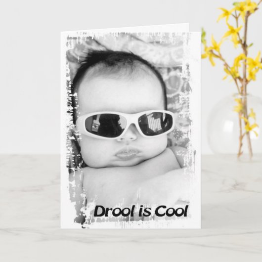 よだれはクールです カード (黄色い花)