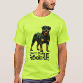 よだれはクール - ロットワイラー万歳 Tシャツ (正面)