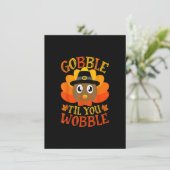 よちよち歩きの赤ちゃん turkey さん、Thanksgiving のお祝い、ハロウィン、クリスマ 招待状 (スタンド正面)
