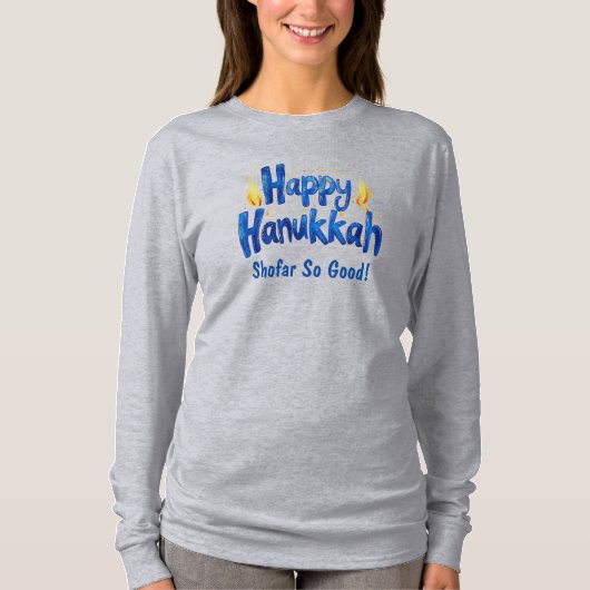 よっしゃー!🕎🎉長袖 Tシャツ (正面)
