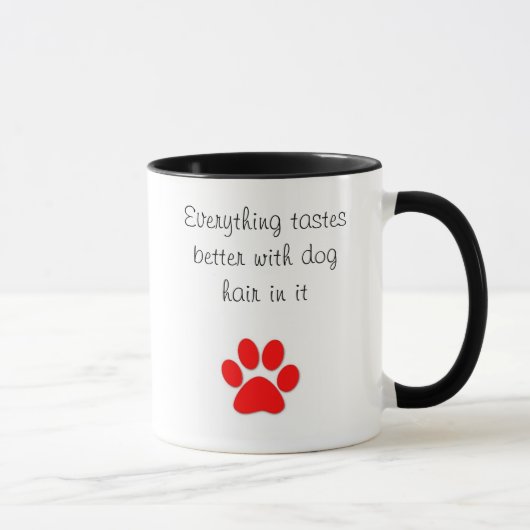 よの好み犬の毛と マグカップ (右)
