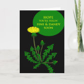 よの感じは、健康なタンポポのイラストレーションを得ます カード (正面)