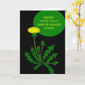 よの感じは、健康なタンポポのイラストレーションを得ます カード (黄色い花)