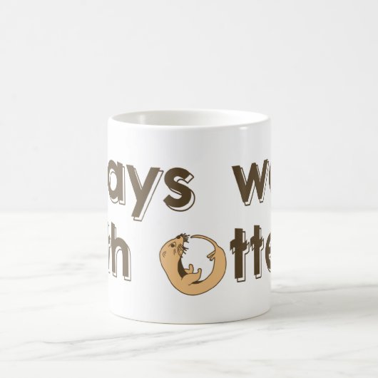 よの演劇カワウソのマグと コーヒーマグカップ (中央)