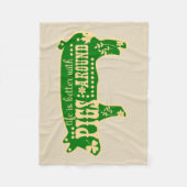 よの生命ブタのカスタムのフリースブランケットと フリースブランケット (正面)