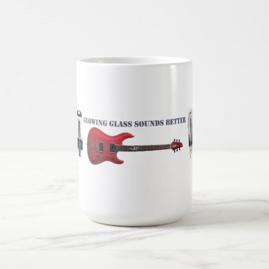 よの白熱［赤熱］光を放つなガラス音 コーヒーマグカップ (中央)