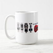 よの白熱［赤熱］光を放つなガラス音 コーヒーマグカップ (左)