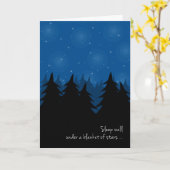 よの睡眠キャンプで子供へ星の毛布の下で カード (黄色い花)