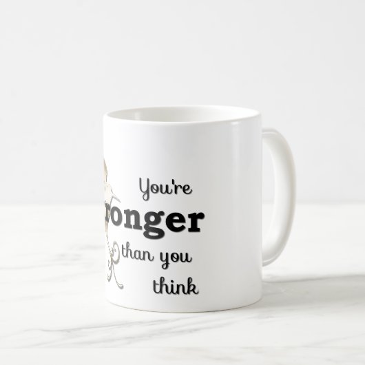 よりあなたは強いマグを考えて下さい コーヒーマグカップ (正面右)