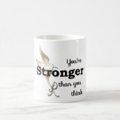 よりあなたは強いマグを考えて下さい コーヒーマグカップ (中央)