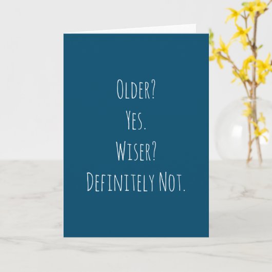 よりおもしろいも賢い誕生日 カード (黄色い花)