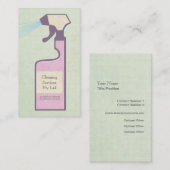 よりきれいなクリーニングのサービス業のプロフィールカード 名刺 (正面/裏面)