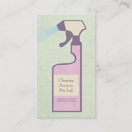 よりきれいなクリーニングのサービス業のプロフィールカード 名刺 (正面)
