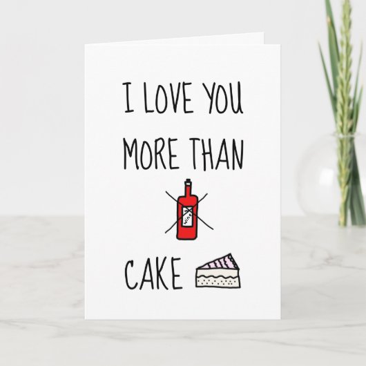 よりもっと愛してる、ユーモアたっぷりのバレンタインデーカード カード (正面)