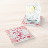 よりよいがあるちょうど試み完全があることを試みないで下さい ガラスコースター (アングル)