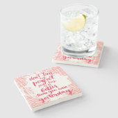 よりよいがあるちょうど試み完全があることを試みないで下さい ストーンコースター (横)