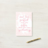 よりよいがあるちょうど試み完全があることを試みないで下さい ポストイット (デスク上)