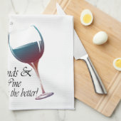 よりよいのより古いの友人およびワインのワインのギフト キッチンタオル (四つ折り)