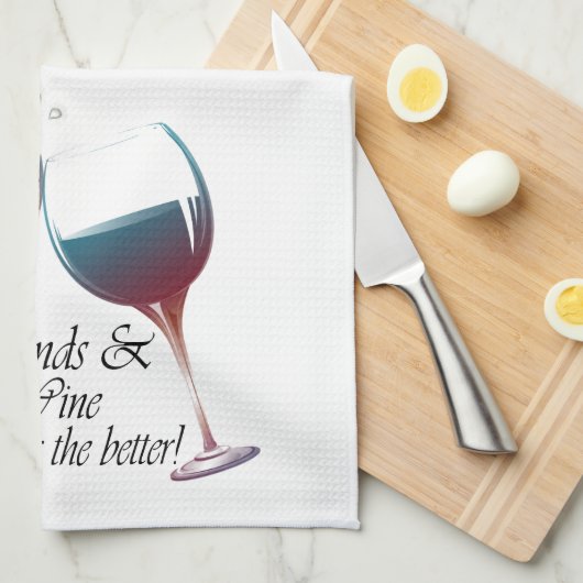 よりよいのより古いの友人およびワインのワインのギフト キッチンタオル (四つ折り)