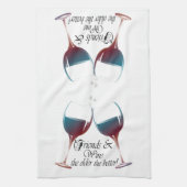 よりよいのより古いの友人およびワインのワインのギフト キッチンタオル (縦)