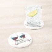 よりよいのより古いの友人およびワインのワインのギフト コースター (側面)