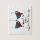 よりよいのより古いの友人およびワインのワインのギフト ジグソーパズル (縦)