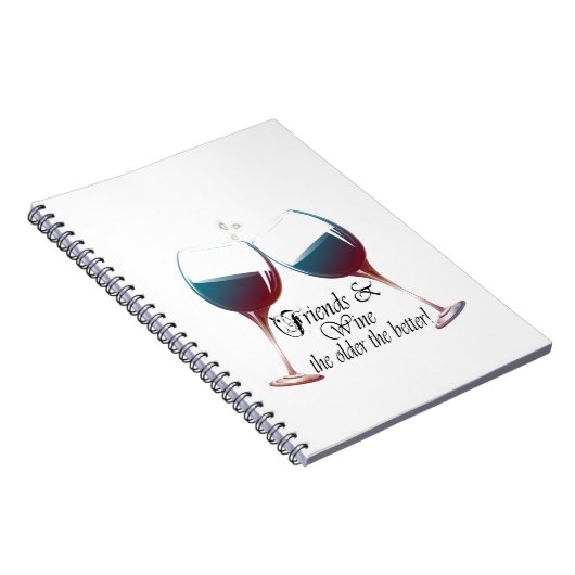 よりよいのより古いの友人およびワインのワインのギフト ノートブック (右側)