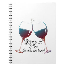 よりよいのより古いの友人およびワインのワインのギフト ノートブック