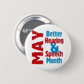 よりよいヒアリング及びスピーチ月 缶バッジ (正面&裏面)