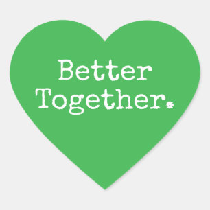 よりよい一緒に愛の緑 ハートシール