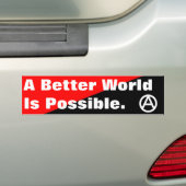 よりよい世界は可能なバンパーステッカーです バンパーステッカー (車上)