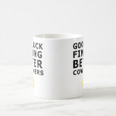 よりよい協力者のおもしろいな同僚を見つける幸運 コーヒーマグカップ (中央)