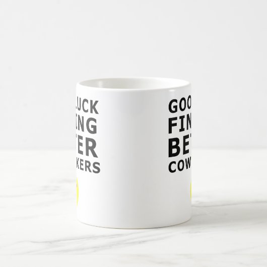 よりよい協力者のおもしろいな同僚を見つける幸運 コーヒーマグカップ (中央)