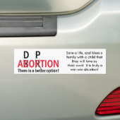 よりよい選択! バンパーステッカー (車上)