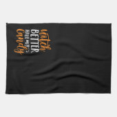 よりよい魔法使いは私のキャンデーハロウィンを食べます キッチンタオル (横)