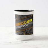 よりよいPodcasting 15のozのクラシックで白いマグ ツートーンマグカップ (中央)