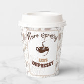 よりエスプレシーが少なくうつ |コーヒー豆パターン 紙コップ (裏面)