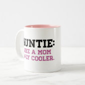 よりクールなだけお母さんのような伯母さん、 ツートーンマグカップ (正面左)