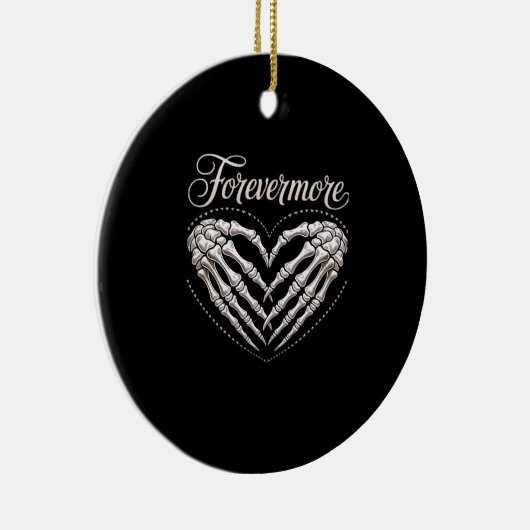 よりスケルトンの手ハートゴシックのハロウィーン セラミックオーナメント (右)