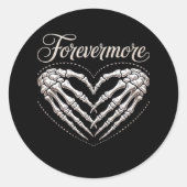 よりスケルトンの手ハートゴシックのハロウィーン ラウンドシール (正面)