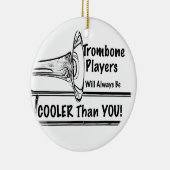 よりトロンボーンのミュージシャンのクーラーは飾ります セラミックオーナメント (右)