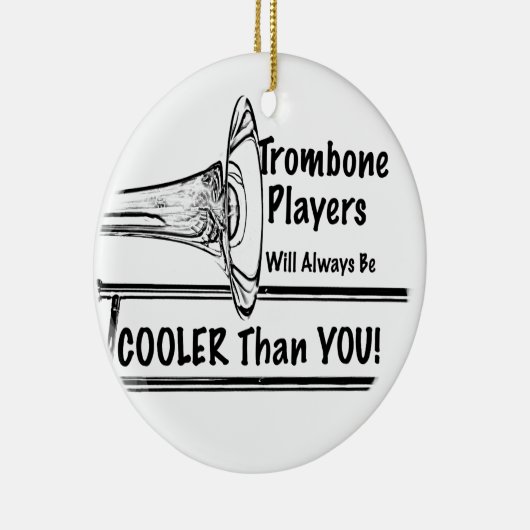 よりトロンボーンのミュージシャンのクーラーは飾ります セラミックオーナメント (右)