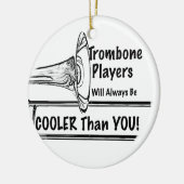 よりトロンボーンのミュージシャンのクーラーは飾ります セラミックオーナメント (左)