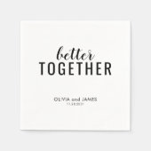 よりモダン良い組み合わせ婚約した婚約パーティ スタンダードカクテルナプキン (正面)