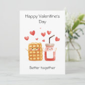 より一緒に – かわいい＆ユーモアたっぷりのバレンタイン カード (スタンド正面)