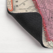 より低いニューヨークシティ(1860年)のヴィンテージの地図 マウスパッド (コーナー)